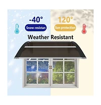 vidaXL Door Canopy Black 31.5"x29.5" Polycarbonate