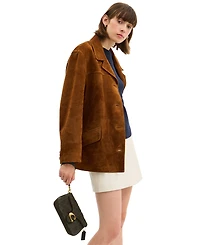 Coach Women's Suede Quilted Tabby Chain Crossbody Bag