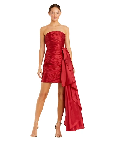 Mac Duggal Strapless Ruched Mini Dress