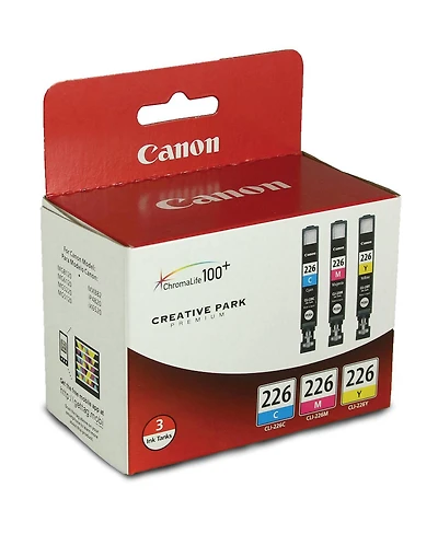 Canon Cli-226 Cyan/Magenta/Yellow Ink Cartridges for Select Pixma iP, iX, Mg, Mx Series Printers, 3 Pack
