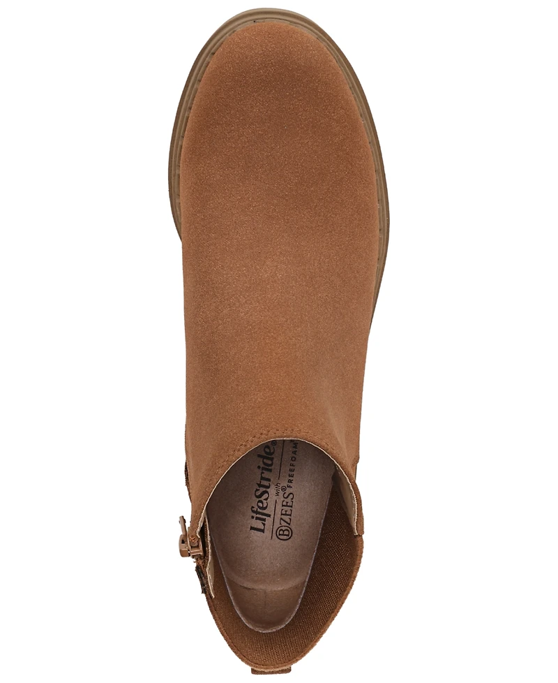 LifeStride Women's Dubliner Wedge Zip Short Boots