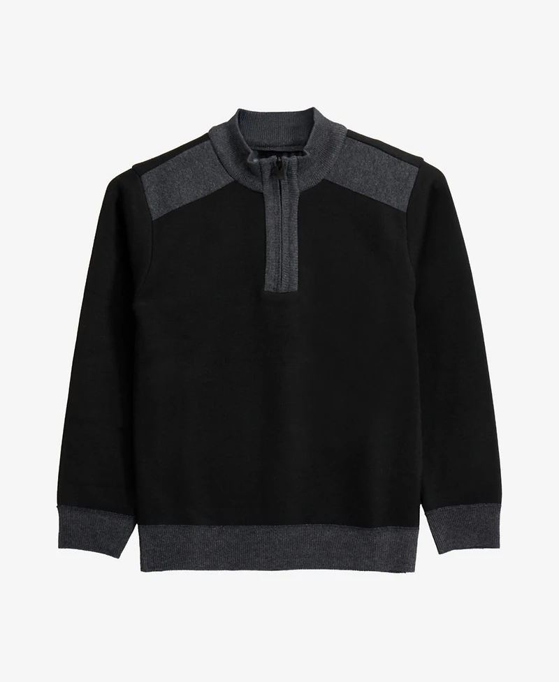 Xray Boy's Quarter Zipper Fleece Flannel Lining Sweater