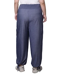 Ny Collection Plus Smocked Waist Harem Pull On Pants