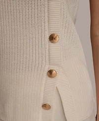 Donna Karan New York Women's Crewneck Sleeveless Sweater