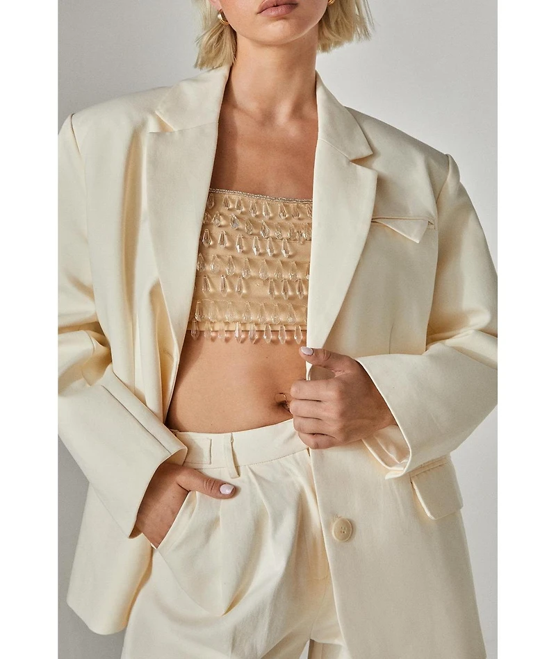 Nasty Gal Women's Twill Oversized Tailored Blazer