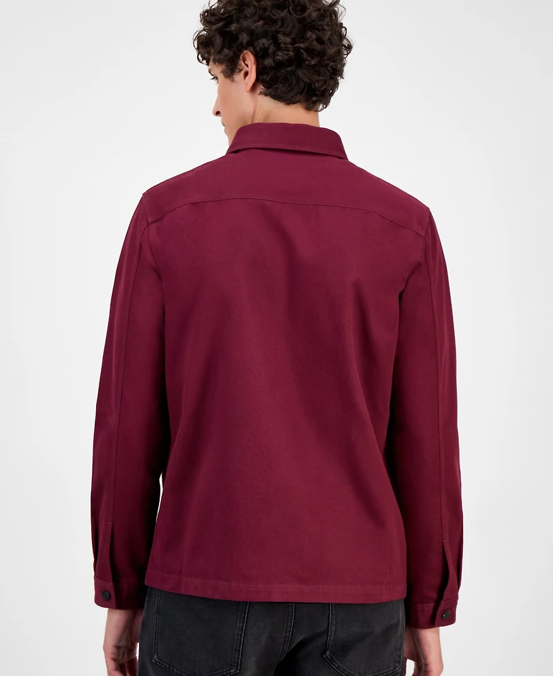 Hugo By Boss Men's Cotton Twill Oversized Shirt