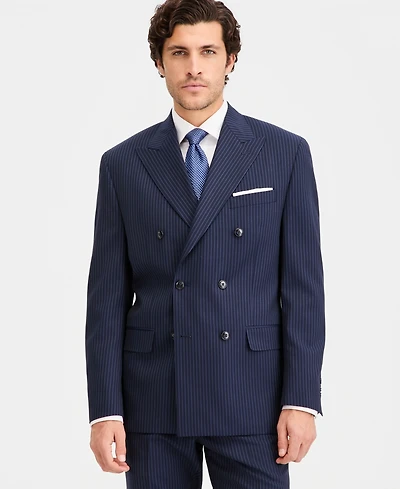 Michael Kors Men's Classic-Fit Pinstripe Double-Breasted Suit Separate Jacket