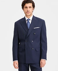 Michael Kors Men's Classic-Fit Pinstripe Double-Breasted Suit Separate Jacket