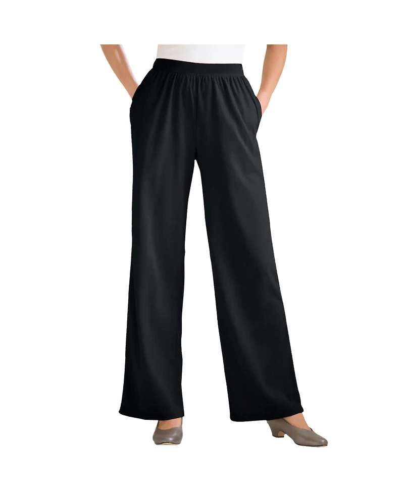 Woman Within Plus 7-Day Knit Wide-Leg Pant