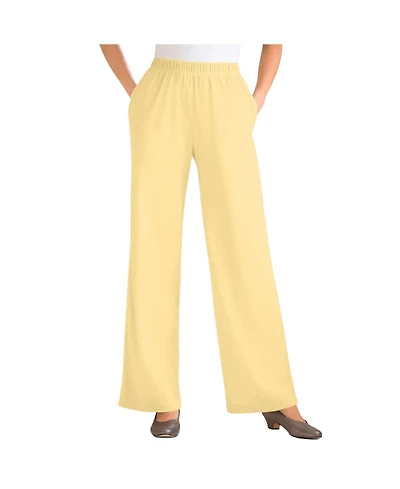 Woman Within Plus 7-Day Knit Wide-Leg Pant