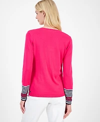 Nautica Jeans Women's Cotton V-Neck Sweater