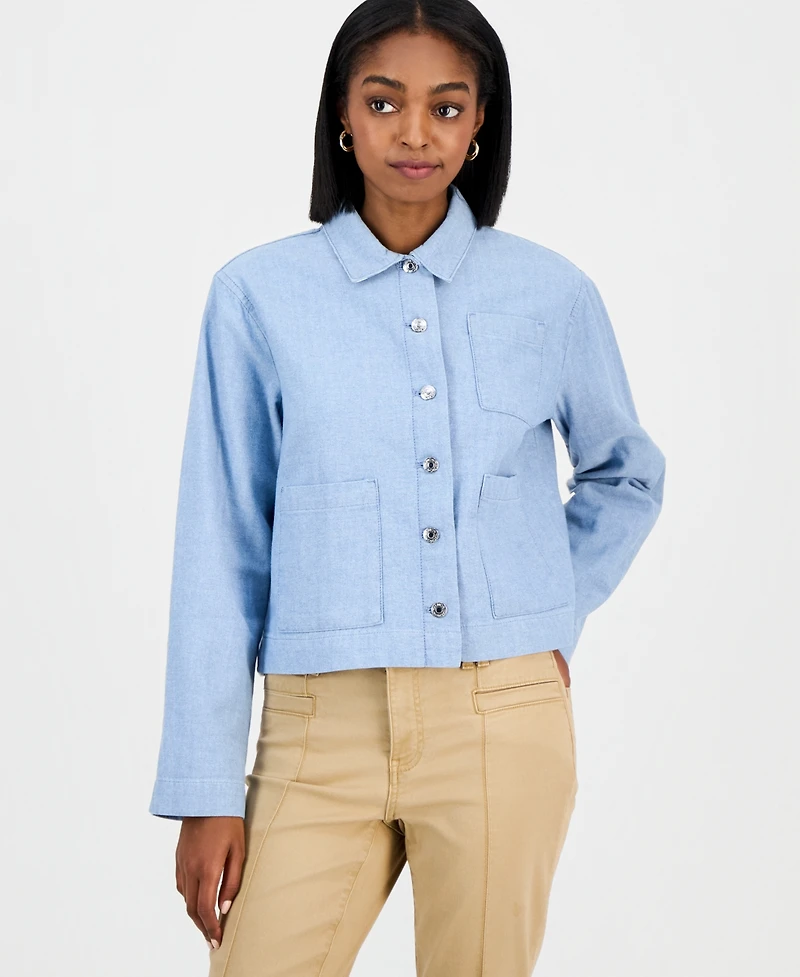 Nautica Jeans Women's Cotton Denim Barn Jacket