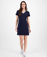 Nautica Jeans Women's V-Neck T-Shirt Dress