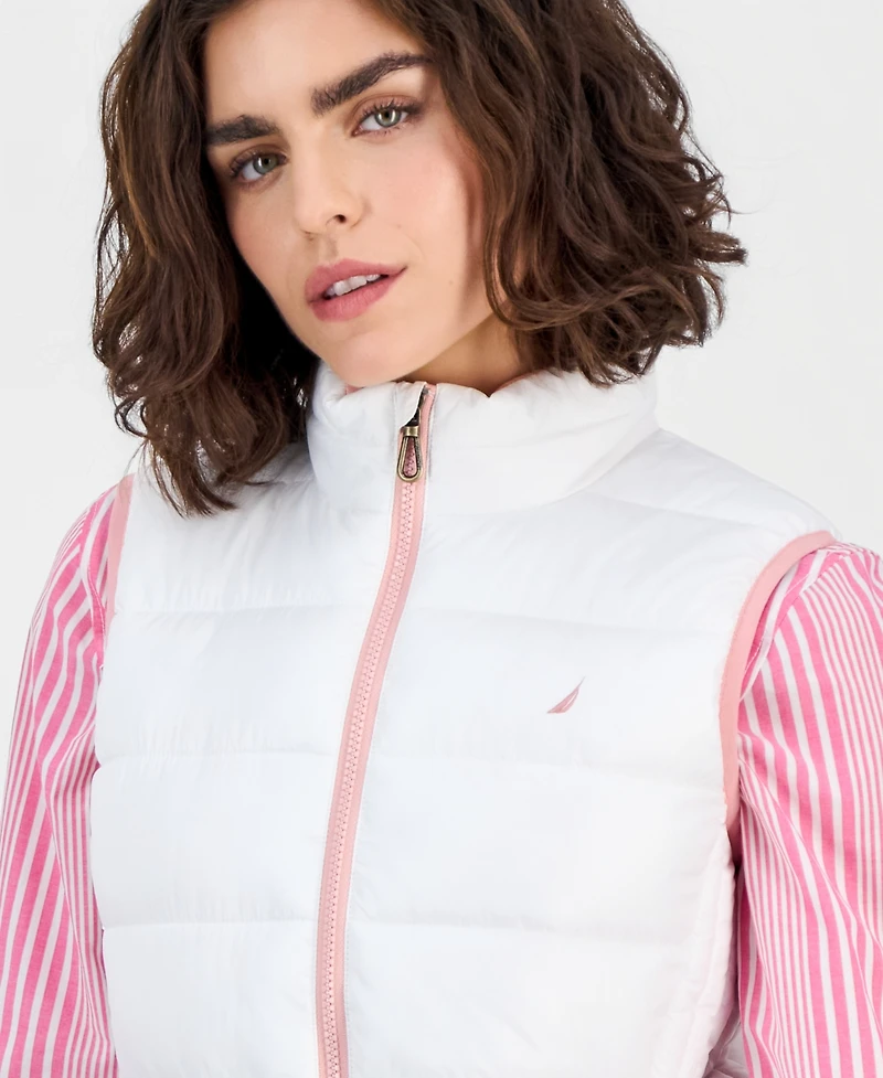 Nautica Jeans Women's Cotton Dot Crewneck Sweater