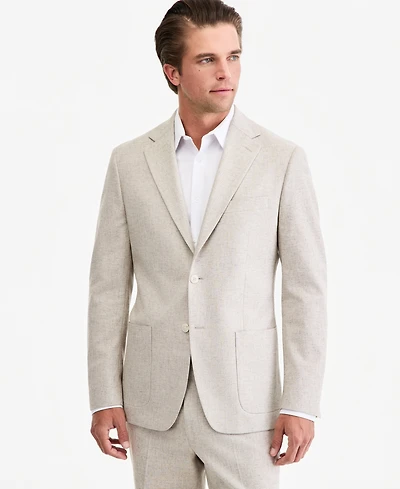 Michael Kors Men's Classic-Fit Tan Texture Suit Separate Jacket