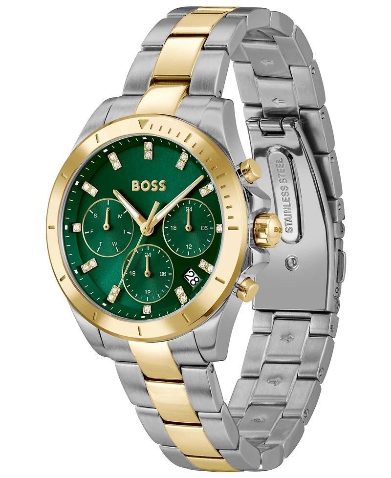 Hugo Boss Women's Alley Quartz Multifunction Two Tone Stainless Steel Watch, 36mm