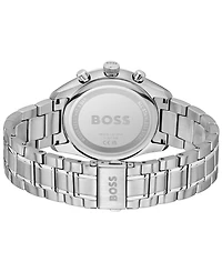 Hugo Boss Men's Grand Prix 44 Quartz Fashion Chrono Stainless Steel Watch, 44.50mm
