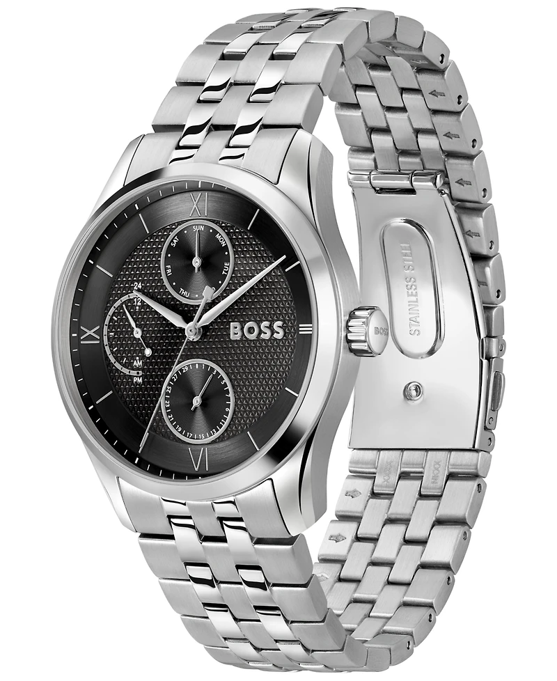 Hugo Boss Men's Principle Master Quartz Multifunction Stainless Steel Watch
