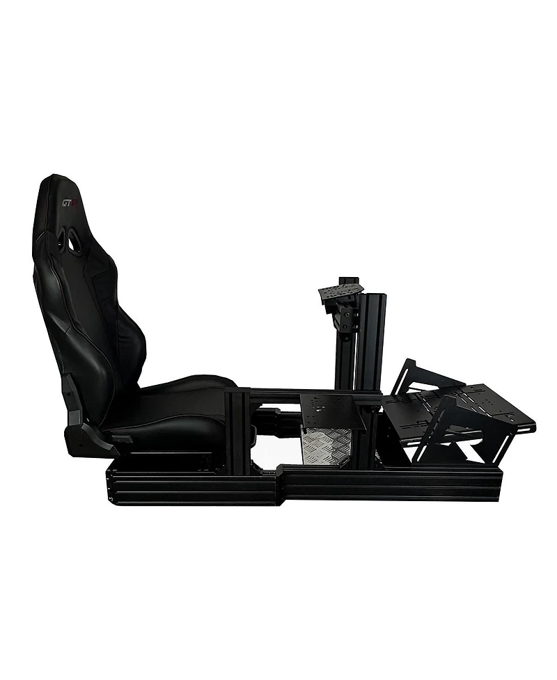 Gtr Simulator Gta Revolution Racing Cockpit | Adjustable Sim Rig with Majestic Leatherette Seat Direct Drive Compatible Modular Design Works wit