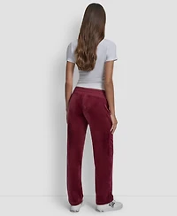 Dkny Jeans Petite Drawstring-Waist Velour Pants