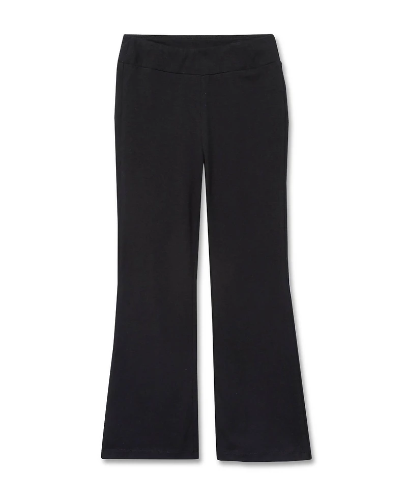 Lands' End Girls Tough Cotton Flare Leggings