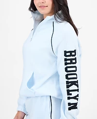 Rebellious One Juniors' Brooklyn Half-Zip Polar Fleece Top