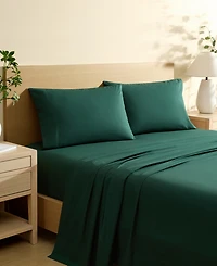 Nautica Solid Cotton Percale 4-Piece Sheet Set