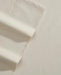 Nautica Solid Cotton Percale 3-Piece Sheet Set
