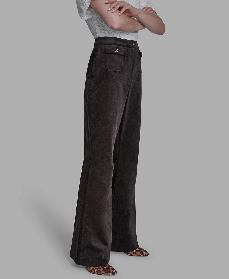 Bcbg Women's Wide Leg Corduroy Pants