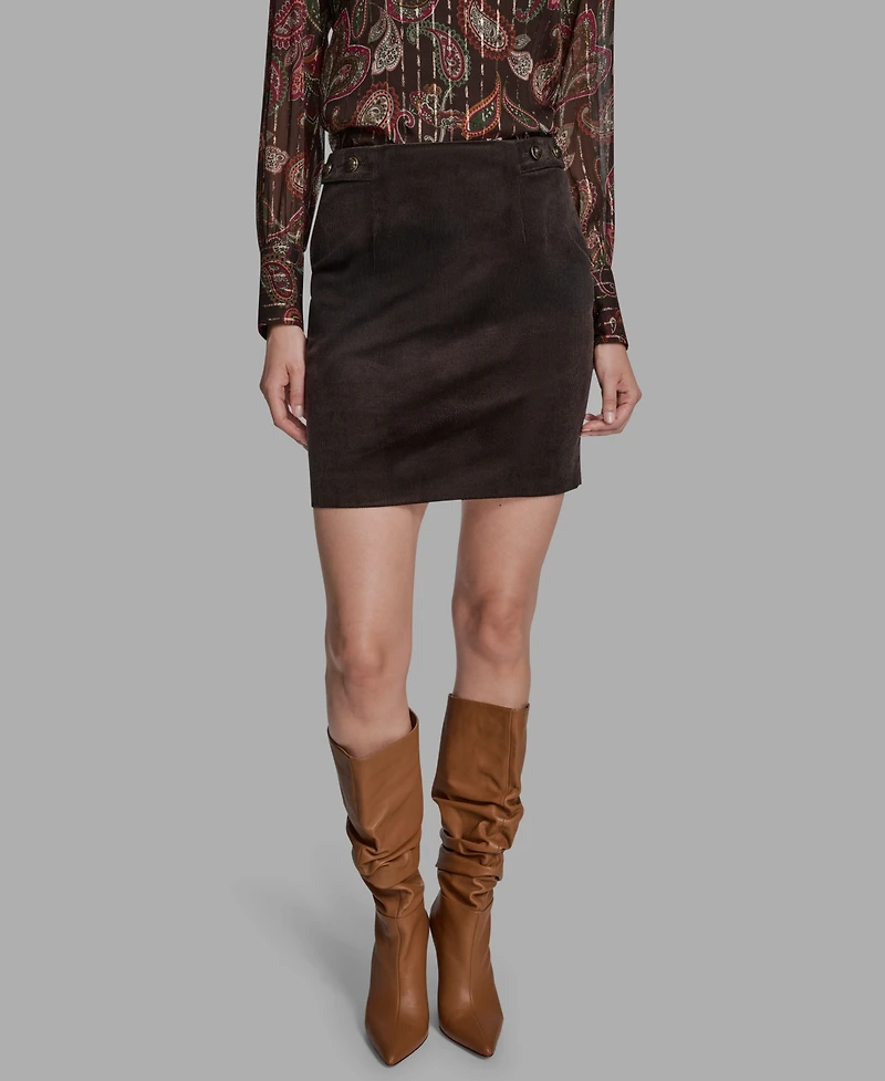 Bcbg Women's Corduroy Mini Skirt