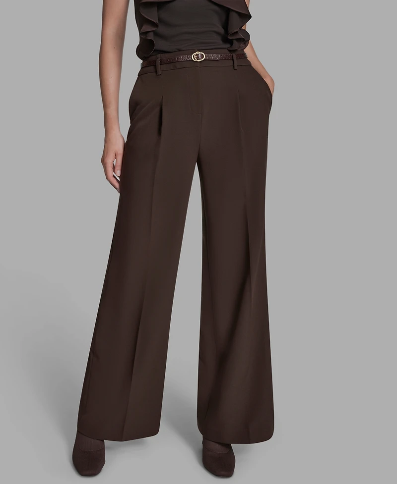 Bcbg Women's Pleated Wide Leg Pants