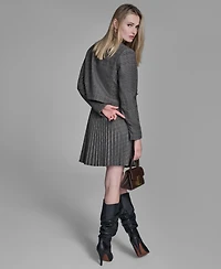 Bcbg Women's Novelty Plaid Button Down Jacket