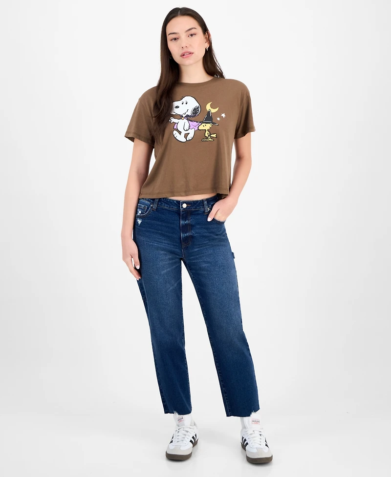 Snoopy Juniors' Halloween Graphic-Print Tee