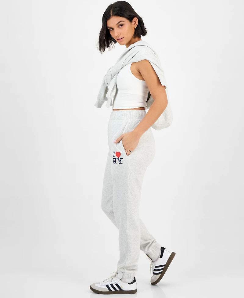Grayson Threads, The Label Juniors' I Love Ny Fleece Joggers