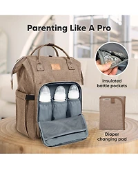 KeaBabies Original Diaper Bag Backpack, Multi-Functional Baby Bags with Changing Pad