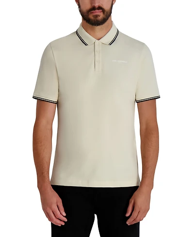 Karl Lagerfeld Paris Men's Spread Collar T-Shirt