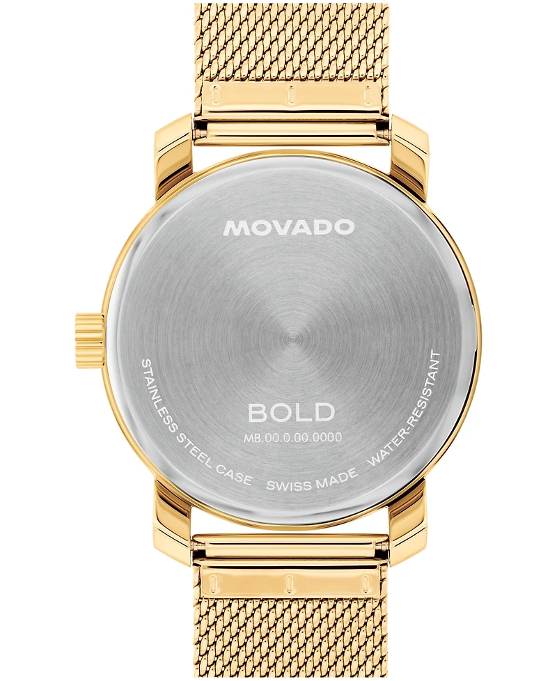 Movado Men's Bold Access Swiss Quartz Gold Steel Watch, 41mm