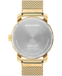 Movado Men's Bold Access Swiss Quartz Gold Steel Watch, 41mm