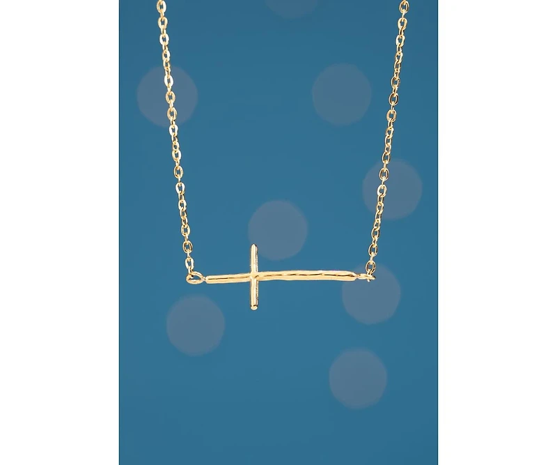 Radiant Cross Necklace in Gold