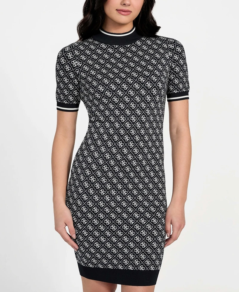 Guess Women's 4G Logo Short-Sleeve Sweater Dress