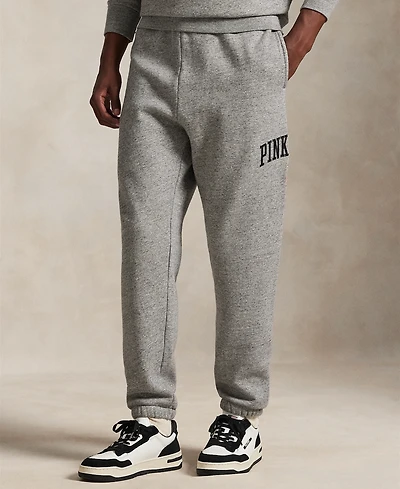 Polo Ralph Lauren Men's Pink Pony Fleece Knit Sweatpants