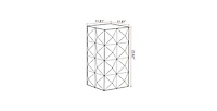Casainc 23.62"Height Three-dimensional Embossed Pattern Design Retro Side Coffee Table