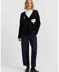 Chinti & Parker Women's Wool-Cashmere Peek Pocket Cardigan