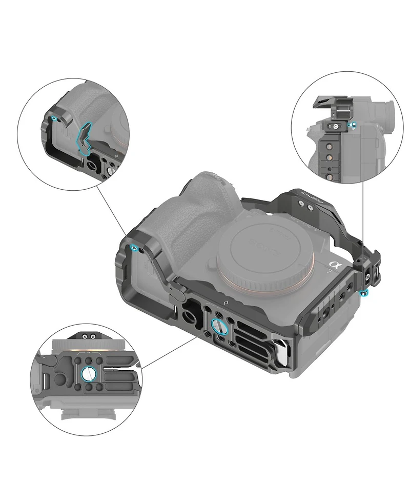 SmallRig HawkLock Quick Release Advanced Cage Kit for Sony Alpha 7R V/7 Iv/7S Iii