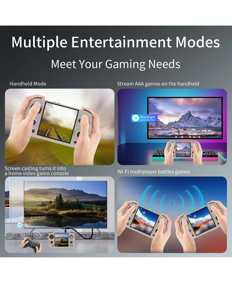 Aivuidbs Portable Retro Game Console with Rgb Lights and 5000 Built In Games