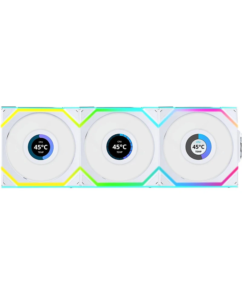 Lian-Li Lian-Li Fan Uni Fan Sl 2.4GHz Wireless 1.6" Lcd Rgb 120mm Fan, 3x Fan - Reverse Blade