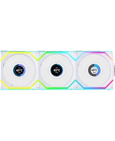 Lian-Li Lian-Li Fan Uni Fan Sl 2.4GHz Wireless 1.6" Lcd Rgb 120mm Fan, 3x Fan - Reverse Blade