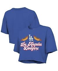 Majestic Women's Royal Los Angeles Dodgers Boxy Crop T-Shirt