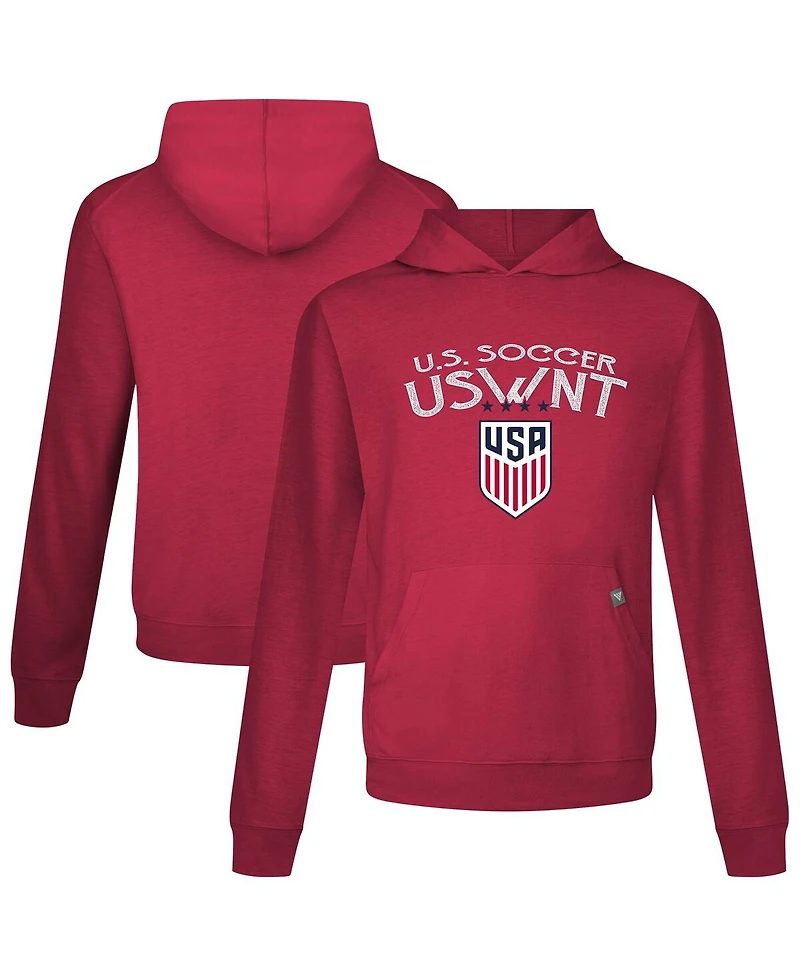 LevelWear Men's Red Uswnt Relay Mission Pullover Hoodie