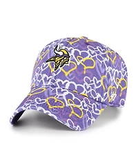 '47 Brand Girls Toddler Purple Minnesota Vikings Mural Clean Up Adjustable Hat